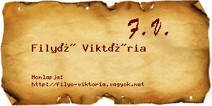 Filyó Viktória névjegykártya